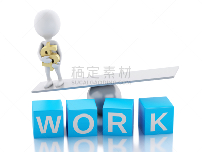 白色,商务,平衡,三维图形,人,跷跷板,木偶,绘画插图,性格,计算机制图