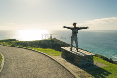 cape reinga,冬天,塔斯曼海,南太平洋,毛利人,海岬,天空,旅行者,灯塔楼,自由