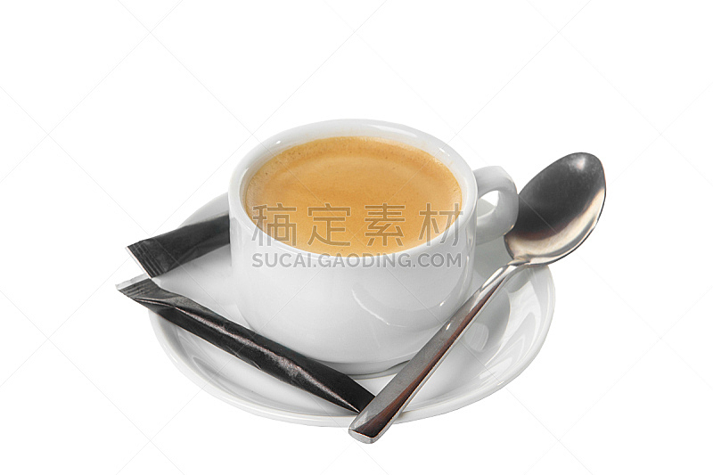 糖,咖啡杯,白色,分离着色,餐具,新的,水平画幅,无人,会议,传统
