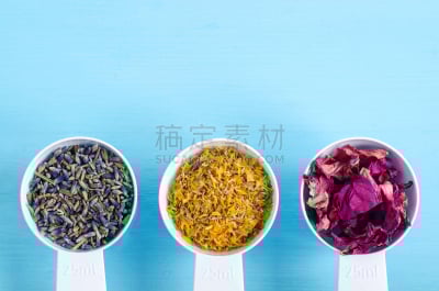 熏衣草,芳香疗法,万寿菊,干的,草药,塑胶,野玫瑰,自然,美容,花