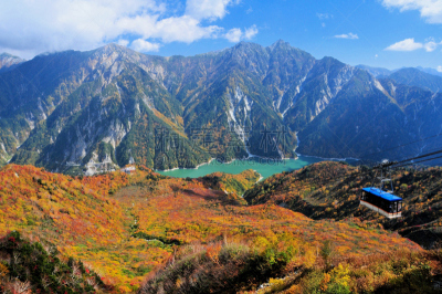 富山,黑部市,自然,天空,旅游目的地,水平画幅,秋天,无人,日本阿尔卑斯山脉,户外