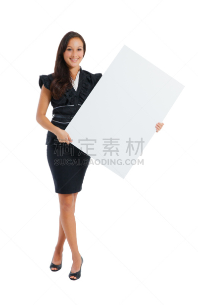 空白的,手,拿着,卡片,青年女人,垂直画幅,留白,仅成年人,青年人,人的脸部