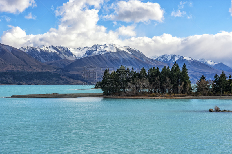 库克山,普卡基湖,水,天空,美,水平画幅,云,雪,无人,户外