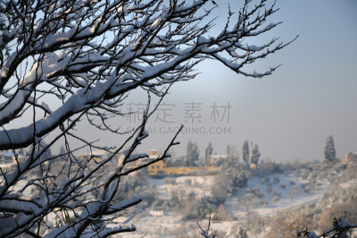 佛罗伦萨,冬天,意大利,米开朗基罗广场,山,都市风光,修改系列,巨大的,下雪,挨着