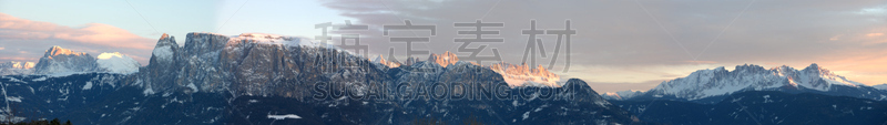 阿尔卑斯山脉,全景,天空,水平画幅,雪,无人,户外,多罗迈特山,彩色图片,冬天
