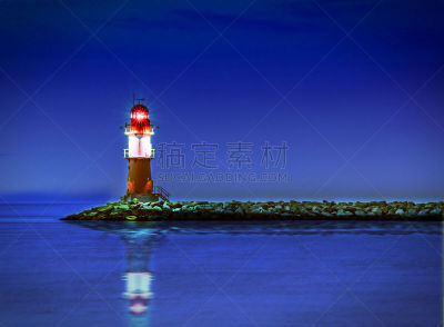 灯塔楼,波罗的海,夜晚,纪念碑,水,天空,度假胜地,灯笼,水平画幅,云