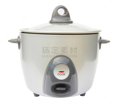 电饭锅,白色,水平画幅,能源,无人,家庭生活,白色背景,背景分离,锅,用具