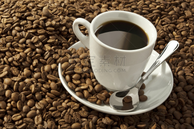咖啡杯,豆,咖啡,超感官,背景分离,清新,杯,热饮,堆,叠