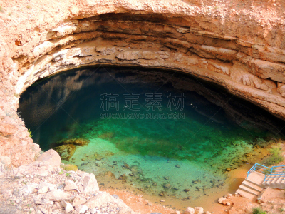 阿曼,污水坑,自然,旅游目的地,水平画幅,地质学,旅行者,中东人,著名自然景观,自然美