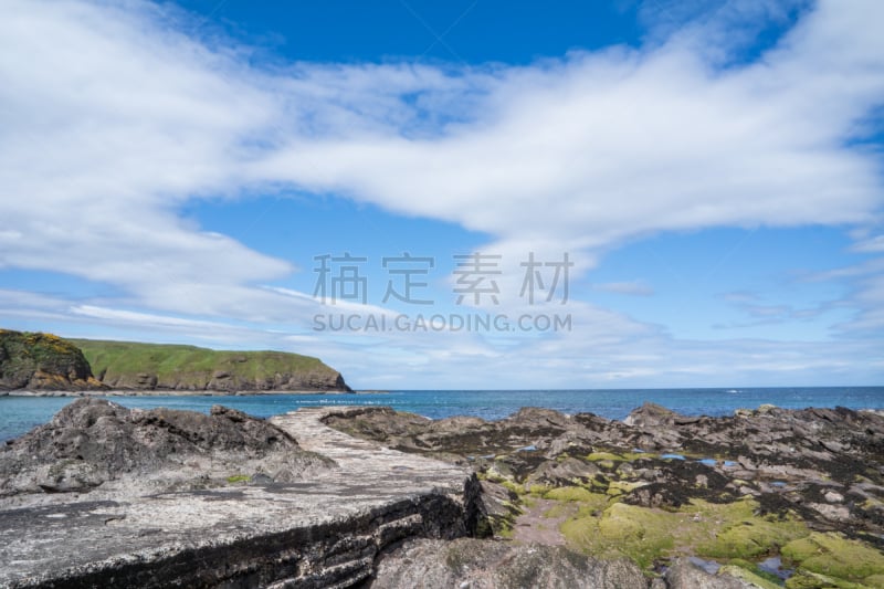 本兰小镇,悬崖,地形,苏格兰,甘比亚,水平画幅,绿色,无人,2015年,户外