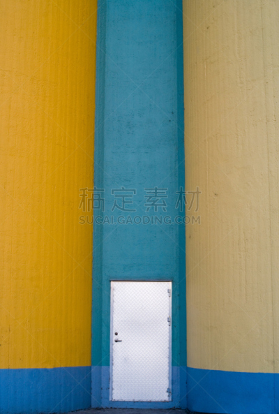 门,筒仓,谷类,被抛弃的,垂直画幅,农业建筑,无人,蓝色,高大的,金属