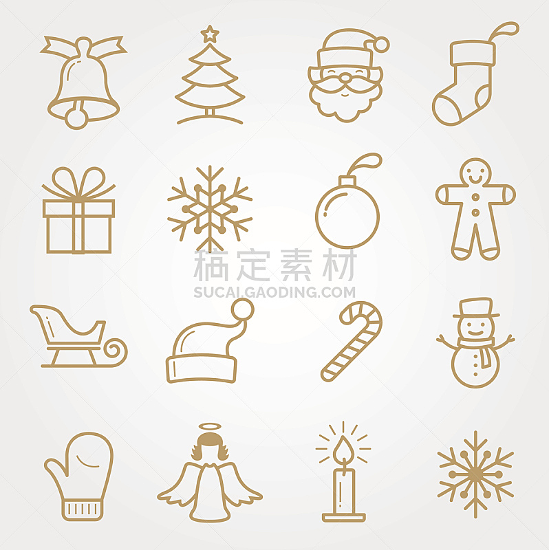 节日,计算机图标,圣诞帽,艺术,雪,绘画插图,符号,圣诞老人,圣诞树