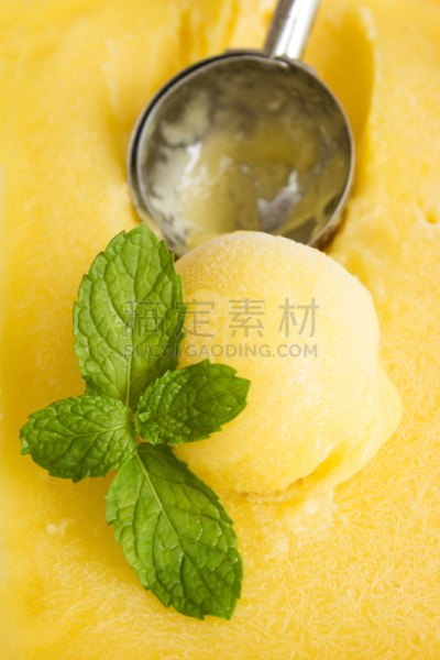 冰淇淋,盒子,芒果,铲子,垂直画幅,无人,奶油,玻璃,意大利冰淇淋,夏天