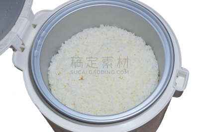电,炊具,米,小溪,白色背景,水平画幅,能源,无人,电饭锅,家庭生活