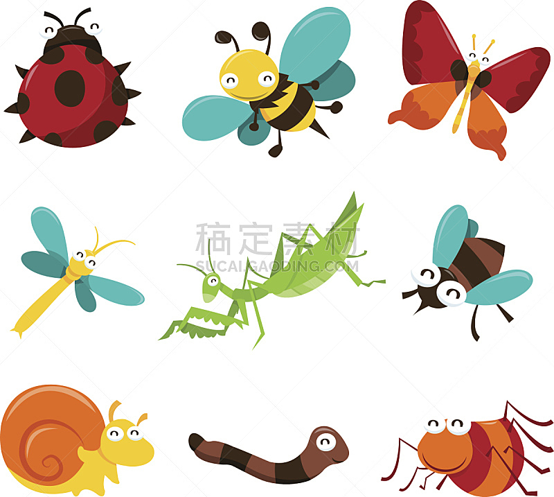 昆虫,幸福,螳螂,蠕虫,蜻蜓,图像,大黄蜂,瓢虫,动物,蜘蛛