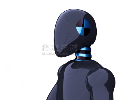未来,绘画插图,性格,黑色,电子人,三维图形,自动的,人造的,水平画幅,智慧