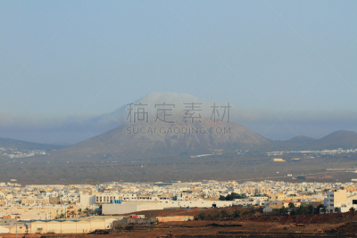火山,兰萨罗特岛,西班牙,城市,阿雷西费,死火山,水平画幅,拉斯帕尔马斯,建筑,无人