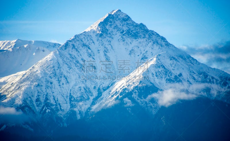 雪,天山山脉,天空,水平画幅,无人,户外,哈萨克斯坦,石头,山脊,高处