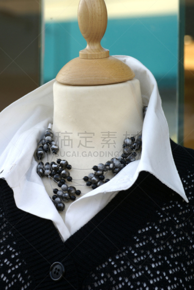 衣服,高雅,垂直画幅,女人,项链,新的,木制,宽松上衣,时尚,人