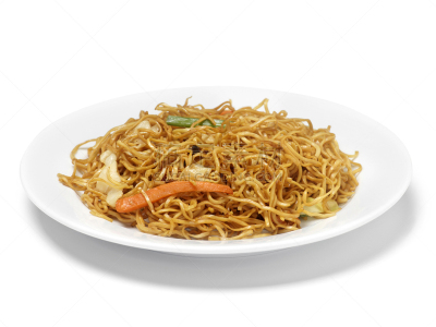 炒面,面馆,米粉,油菜,中式外卖,食物的样式,背景分离,一个物体,特写,健康食物