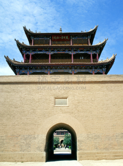垂直画幅,天空,古代文明,墙,无人,砖墙,户外,要塞,云景,过去