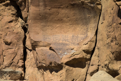 石洞壁画,围墙,沙岩,查科峡谷,新墨西哥,米色,沙漠,晒黑,褐色,美国