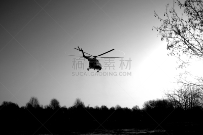 直升机,美,灵感,艺术,水平画幅,无人,艺术品,单色调,非凡的,反差