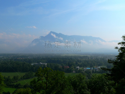 萨尔茨堡,莫扎特,水平画幅,绿色,地形,无人,欧洲,夏天,户外,奥地利