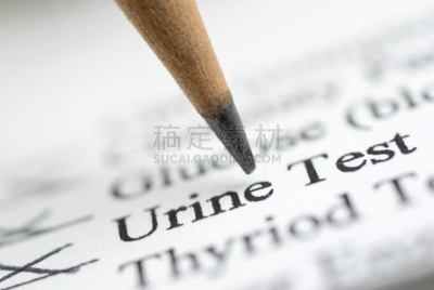 尿检样品,尿液,铅笔,彩色图片,水平画幅,结论,文书工作,病历卡,摄影