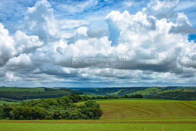 Countryside Landscapes in the Brazilian State of ParanÃ¡, Near the Cities of Cascavel and Toledo