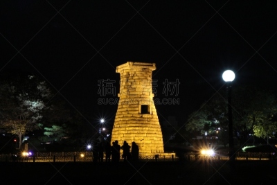 夜晚,庆州市,建筑结构,亚洲,远古的,技术,图像,美,著名景点,无人