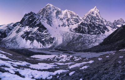 喜马拉雅山脉,朱拉兹峰,天空,美,水平画幅,云,雪,无人,户外,高处