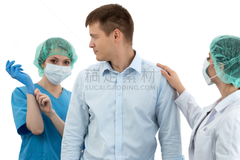 前列腺炎,健康保健,男人,结肠镜检查,面罩,水平画幅,人群,保护工作服