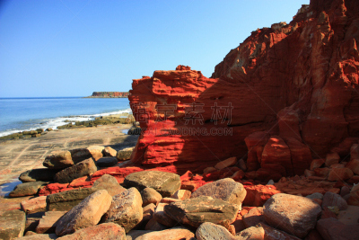 cape leveque,西澳大利亚,自然,半岛,水平画幅,沙子,无人,蓝色,方向,海洋