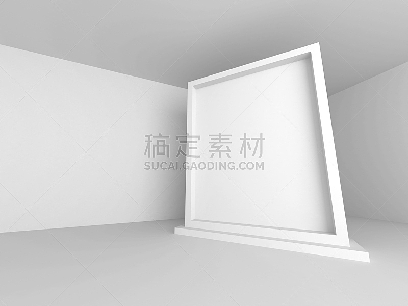 白色,三维图形,住宅房间,抽象,室内,留白,未来,水平画幅,形状