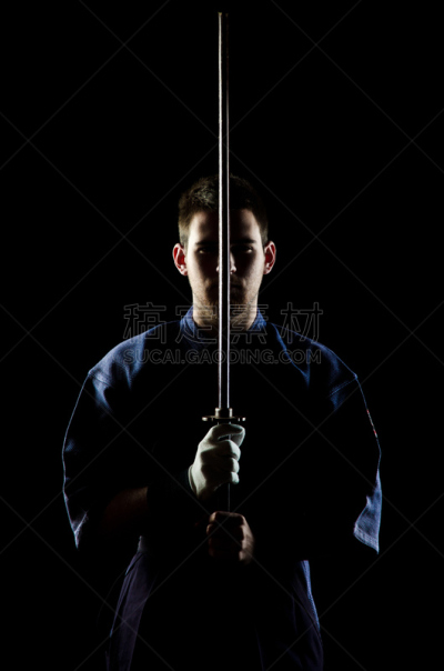 剑道,格斗运动,袴,武士刀,日本武士刀,日本武士,垂直画幅,武术,勇士,注视镜头