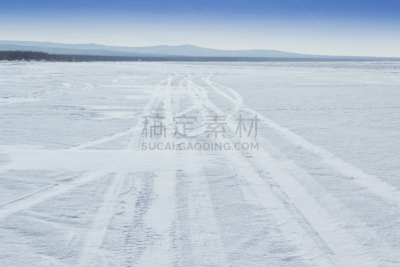 雪,路,自然,圆形,水平画幅,山,蓝色,全景,早晨,户外