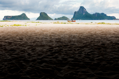 海滩,水,天空,美,水平画幅,沙子,无人,海港,传统,早晨