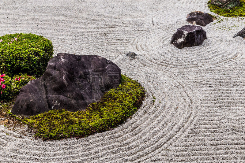 日本人,园林,枯山水,东方石景花园,门廊,门前露台,留白,灵性,沙子