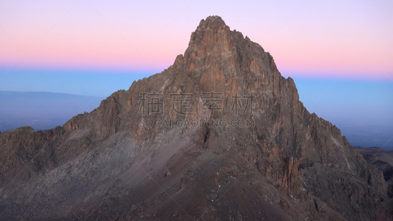 肯尼亚山,天空,美,褐色,水平画幅,山,无人,户外,世界遗产,地平线