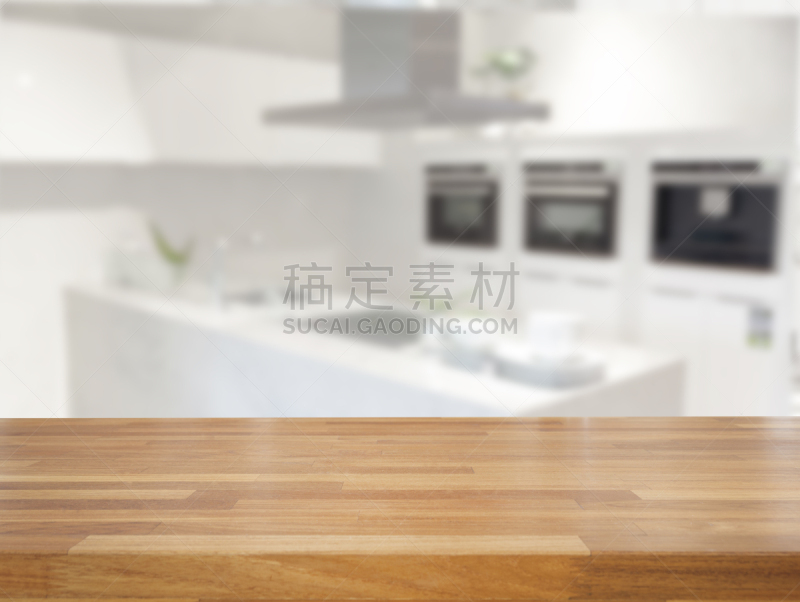 空的,桌子,木制,厨房,背景,运动模糊,抽油烟机,褐色,水平画幅,无人