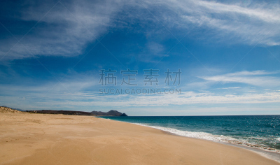 艺术家,云景,海滩,托多斯圣托斯,墨西哥,卷云,在下面,中环,动物家庭,下加利福尼亚州