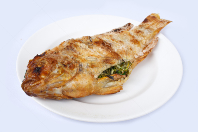 罗非鱼,炊具,红辣椒,餐具,格子烤肉,水平画幅,无人,膳食,海产,肉