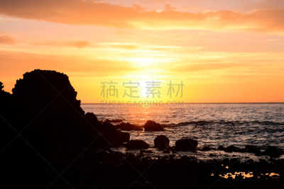 沙子,水,天空,水平画幅,无人,夏天,户外,海浪,海滩,海景