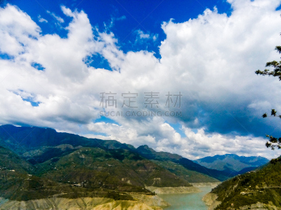 山,亚洲,自然,特里加瓦尔区,图像,无人,湖,水,丘陵,户外