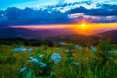 菜园,天空,水平画幅,云,无人,户外,阿巴拉契亚山脉,山,风景,阿巴拉契亚山间栈道
