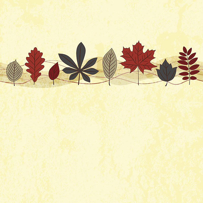 矢量,秋天,背景,形状,无人,绘画插图,植物,复古风格,光,叶子