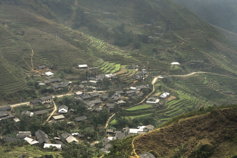 越南,乡村,小的,风景,河江,岩石,高原,自然美,人