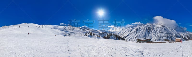 奥地利,山,滑雪场,奥博古格尔,索尔登,雪板,滑雪坡,蒂罗尔州,度假胜地,灯笼