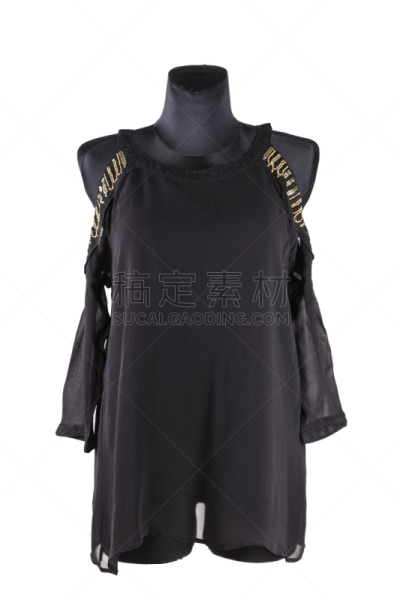 束腰外衣,人造模特,宽松上衣,女性,黑色,肩,刺绣,背景分离,纺织品,正装